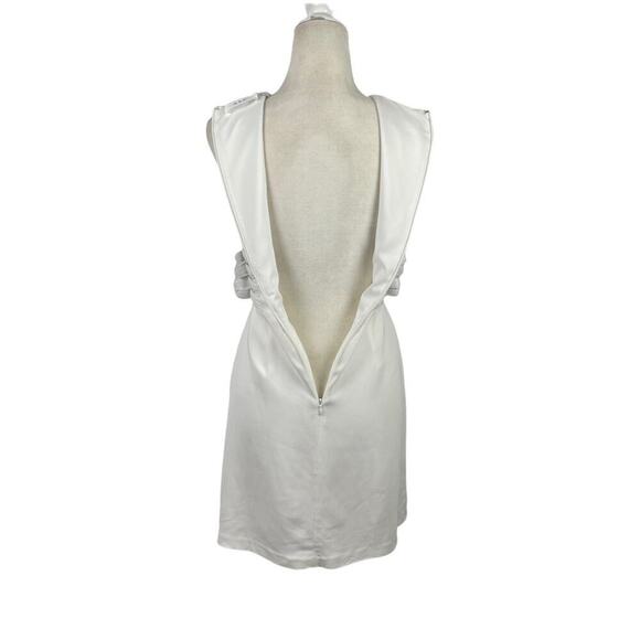 A.L.C. Women's Size 0 Anderson Crepe Mini Dress Buckle Waist Detail Coastal - Picture 14 of 14